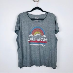 California Gray Graphic Tee- Plus Size XXL